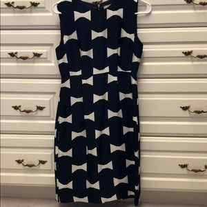 Kate Spade Black Classic White Bow Dress